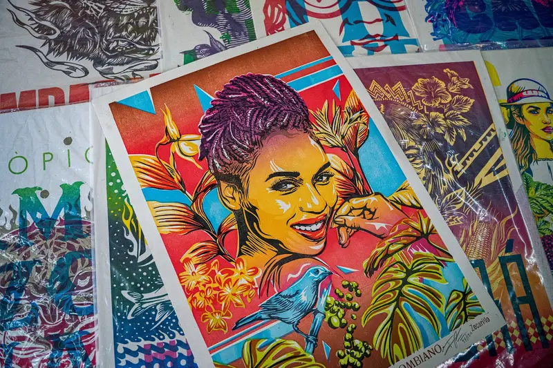 Colorful street-art poster in Cali